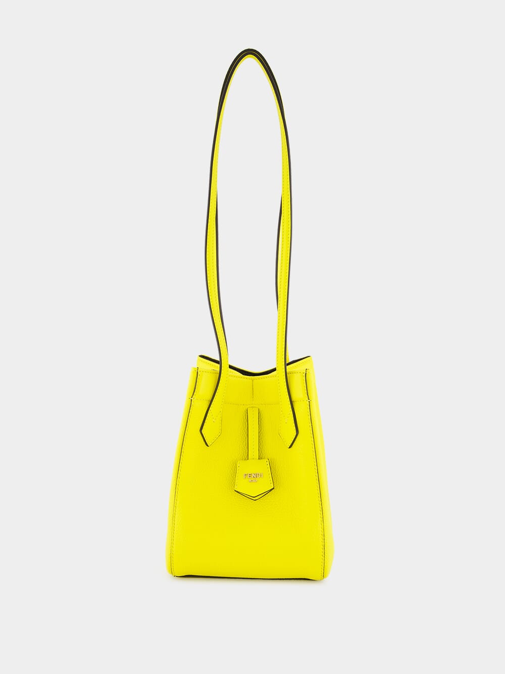 Origami Yellow Mini Leather Bag