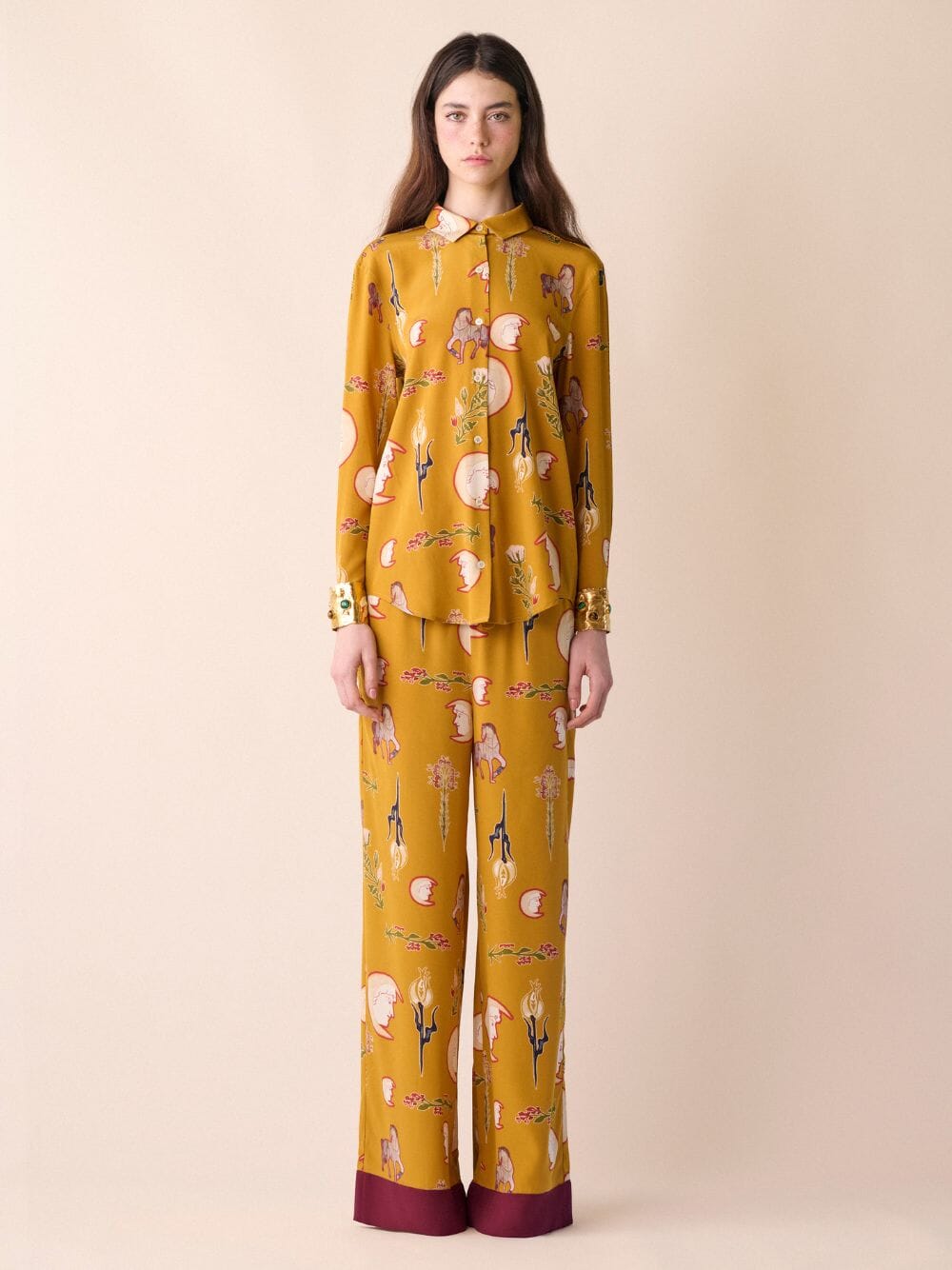 Taurus Printed Silk Crepe Pyjama Pants