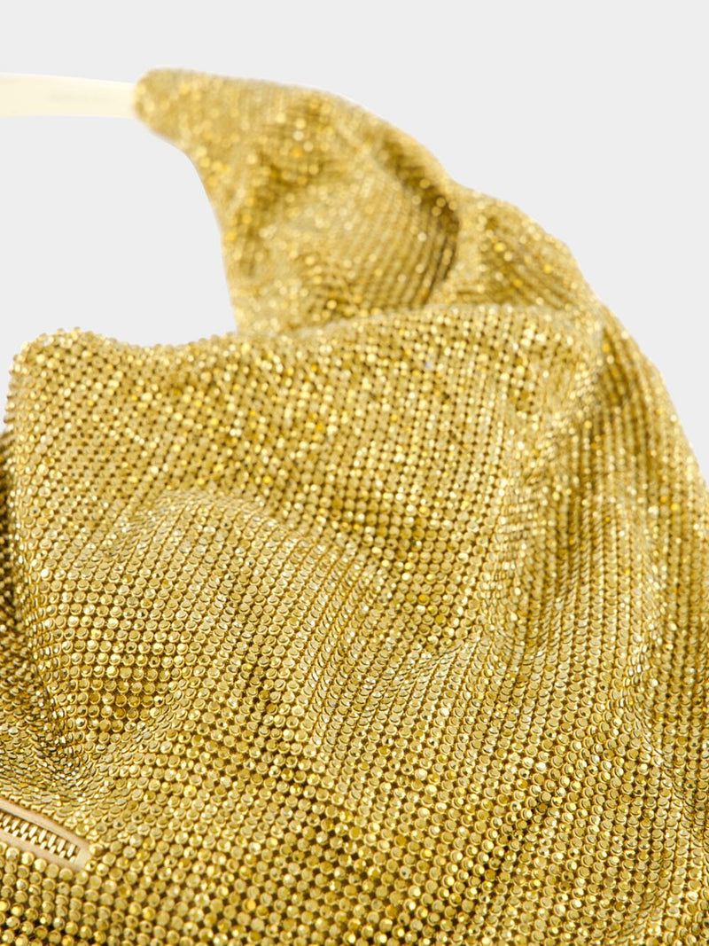 Ursolina Gold Crystal Mesh Bag