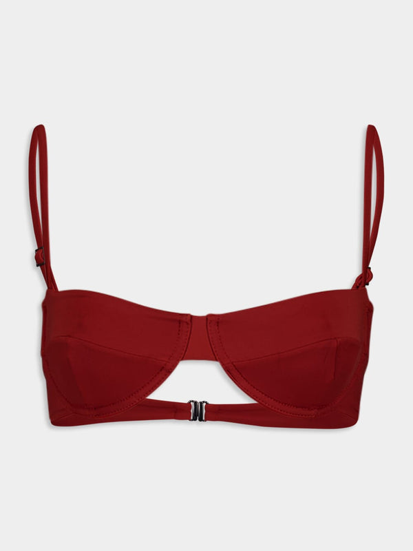 Vintage Red Bikini Top