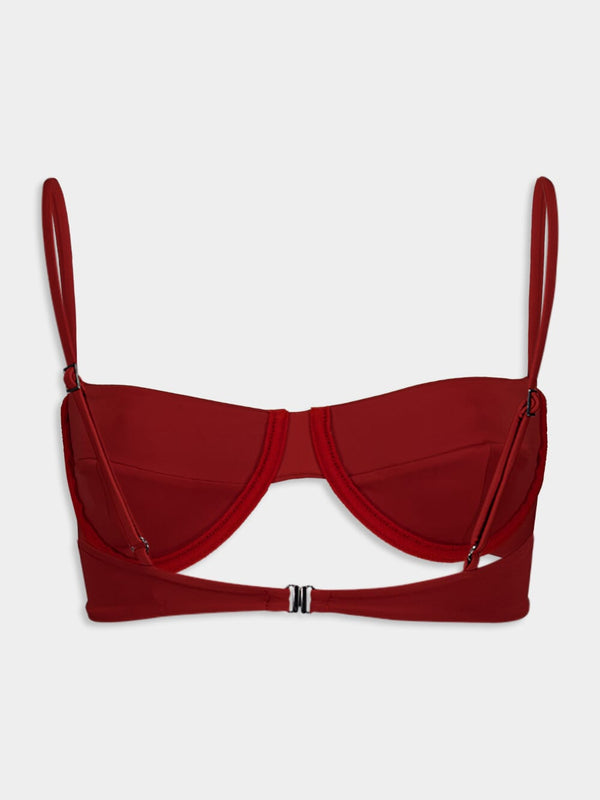 Vintage Red Bikini Top