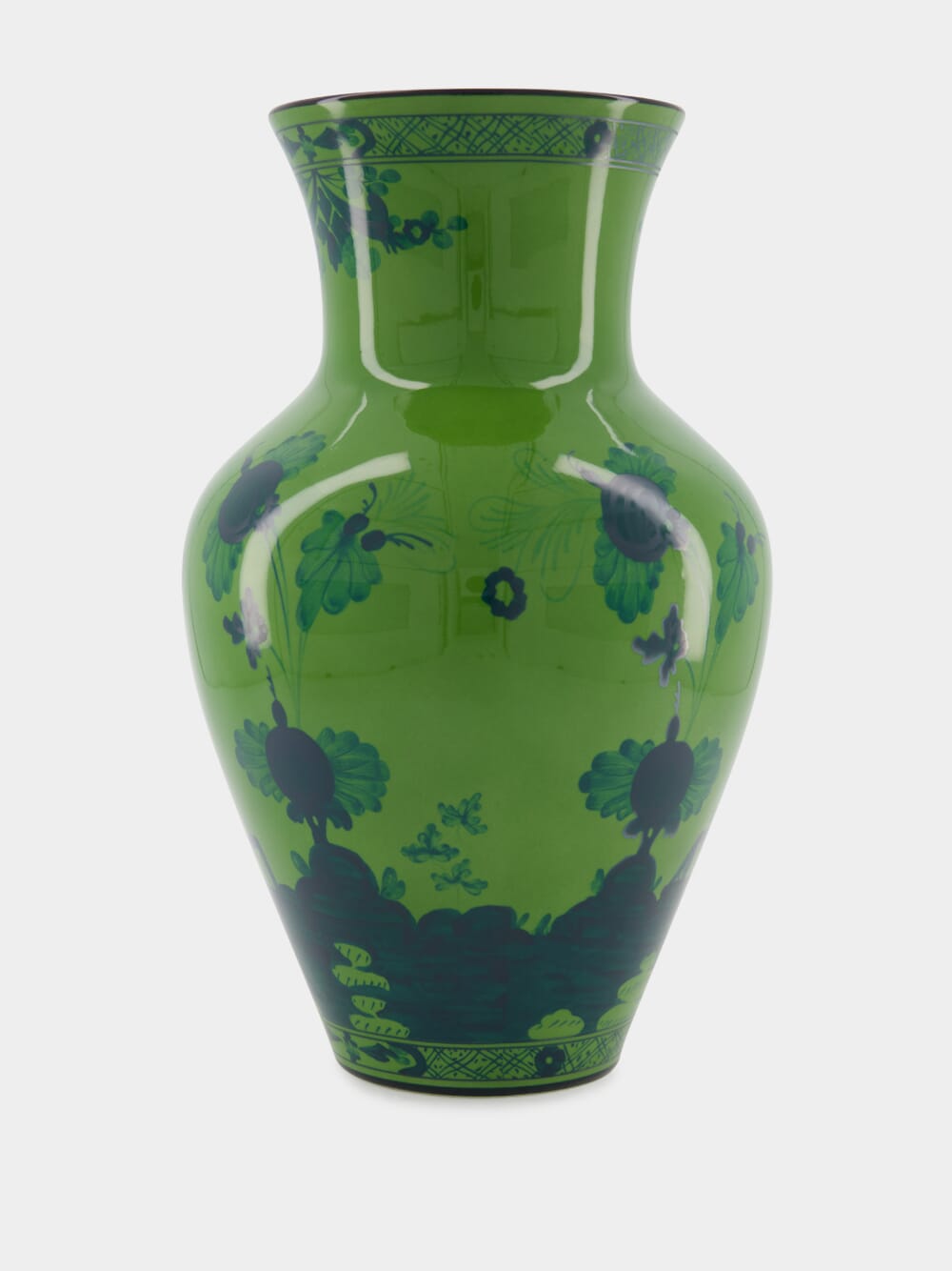 Oriente Italiano Large Malachite Ming Vase