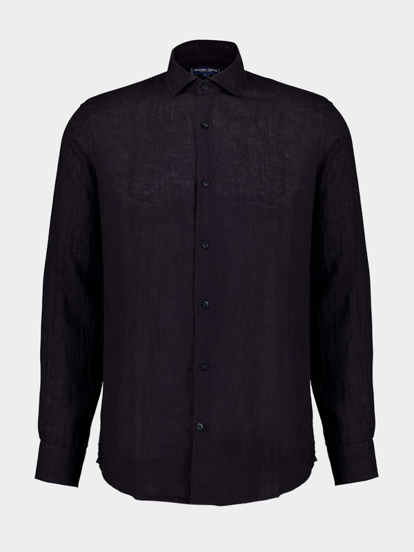Antonio Black Linen Shirt