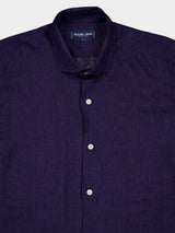 Antonio Midnight Blue Linen Shirt