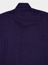 Antonio Midnight Blue Linen Shirt
