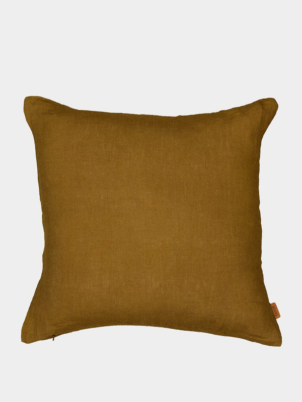 Brown Linen Cushion