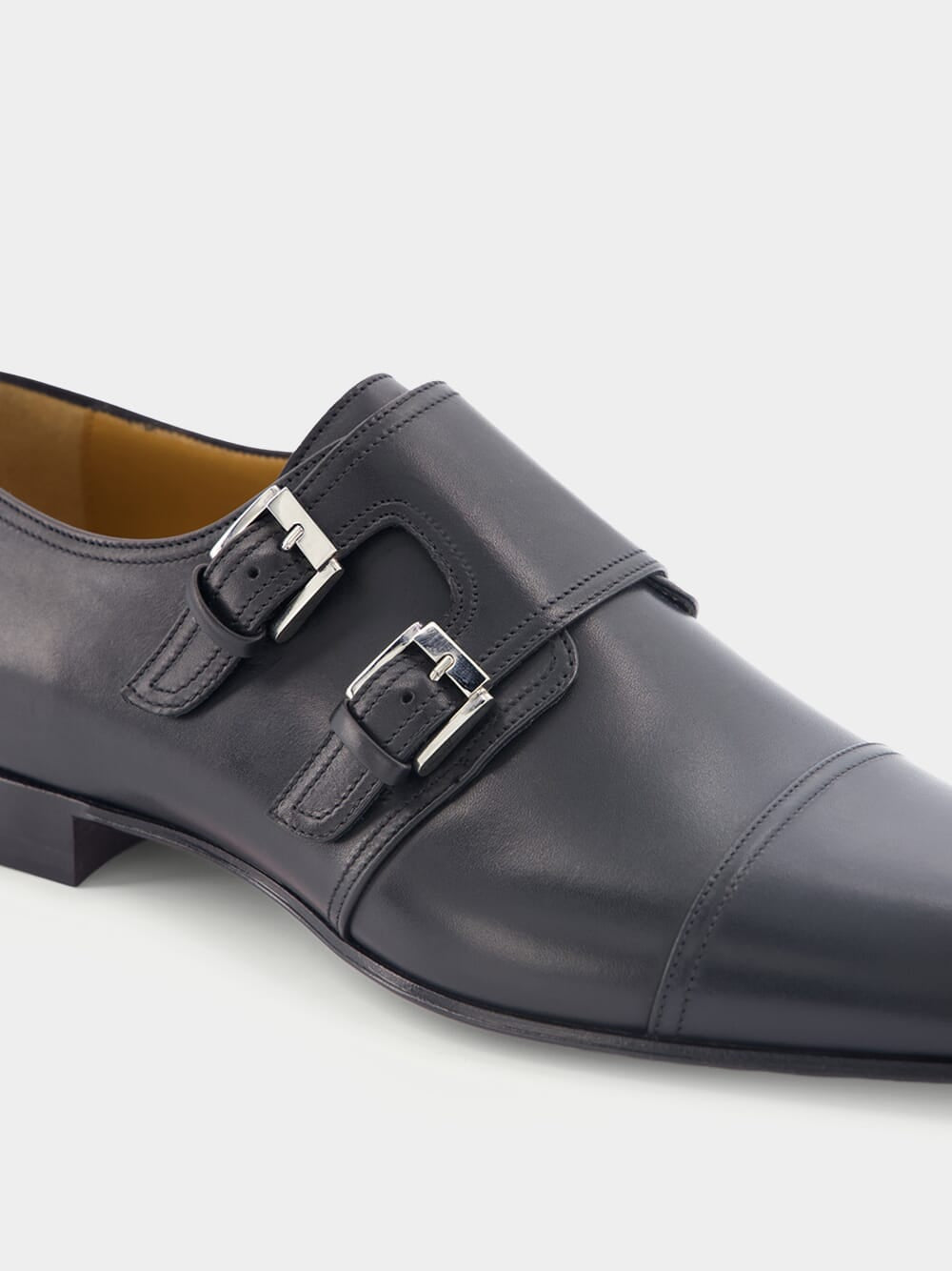Mortimer double buckle leather shoes