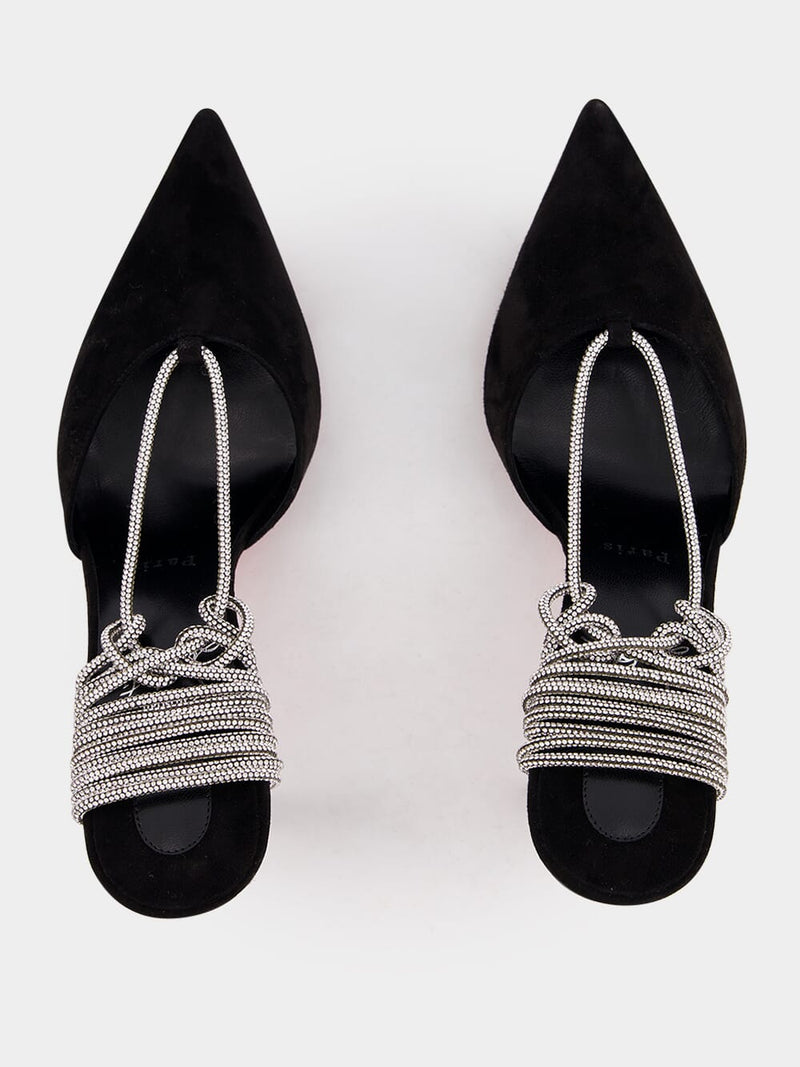 Dazzling Chain Pointed-Toe 85mm Pumps
