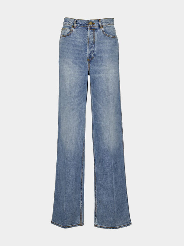 Wide Straight-Leg Silhouette Jeans