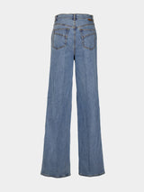 Wide Straight-Leg Silhouette Jeans