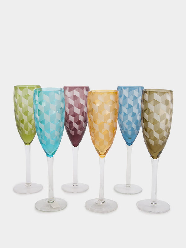Set Of 6 Campagne Flute Glasses