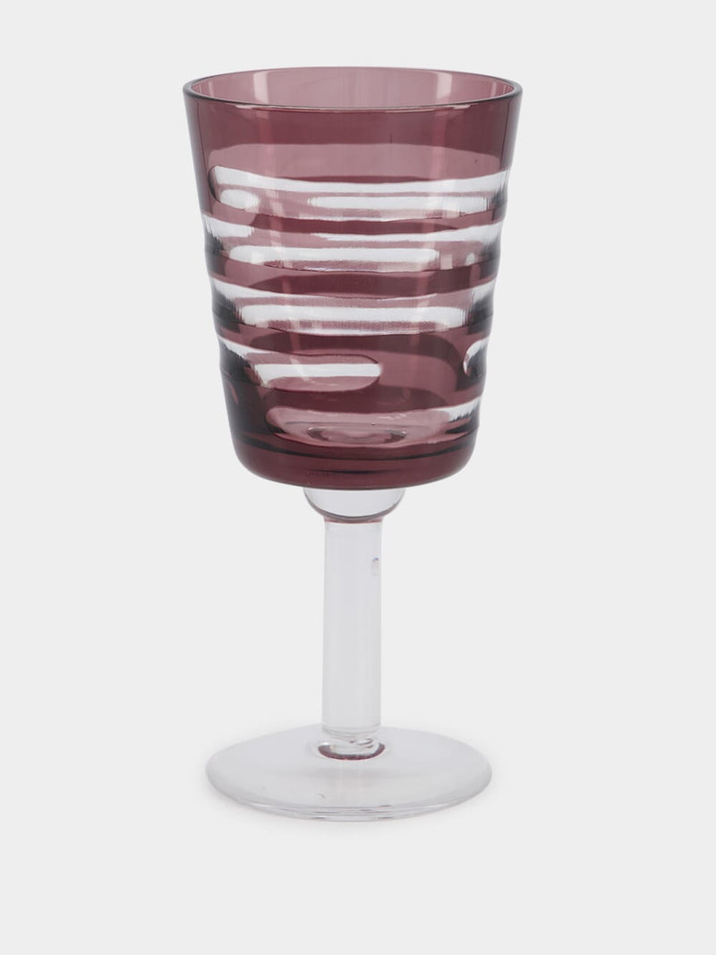 Set of 4 Tubular Wine Glasses