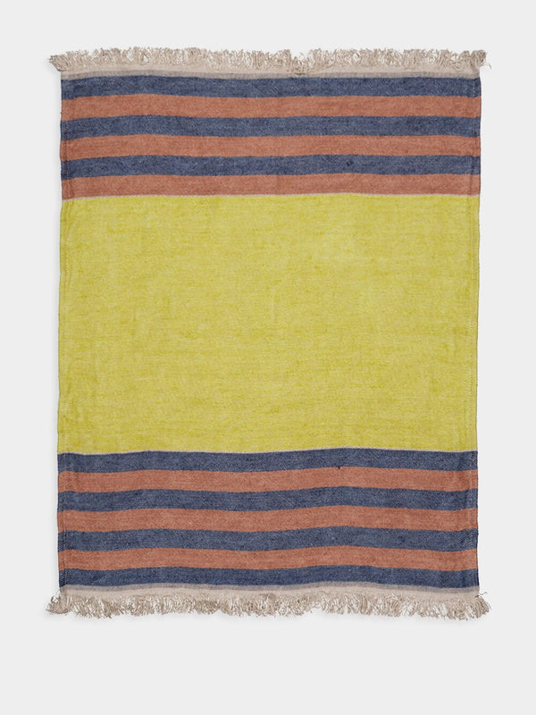 The Belgian Red Earth Stripes Guest Towel