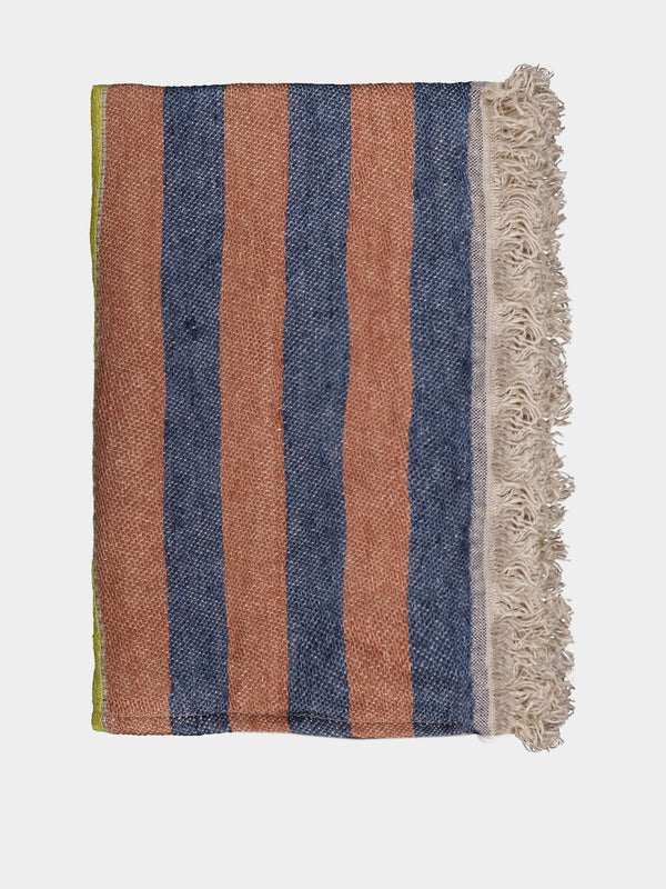 The Belgian Red Earth Stripes Guest Towel