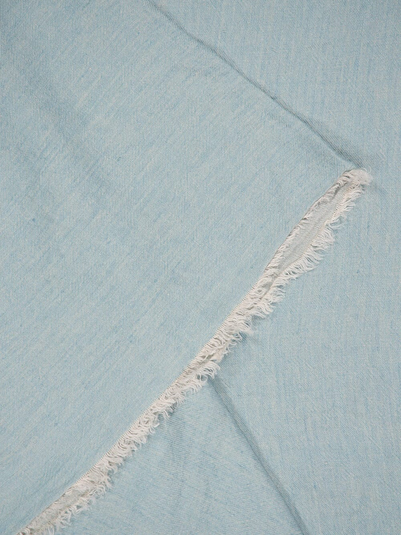 Crumpled Washed Linen Blue Throw