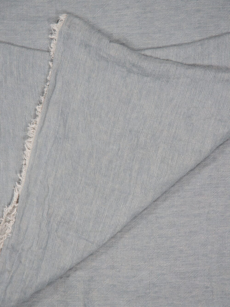 Crumpled Washed Linen Grey Throw