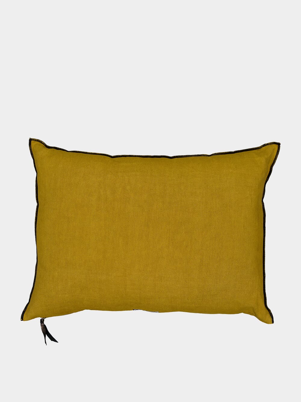 Vice Versa Washed Linen Mustard Cushion