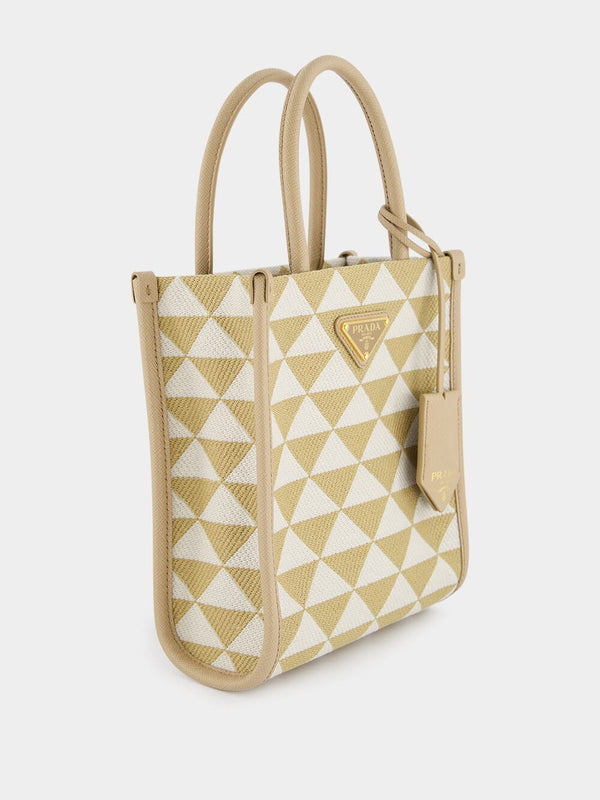 Symbole Embroidered Fabric Mini Bag
