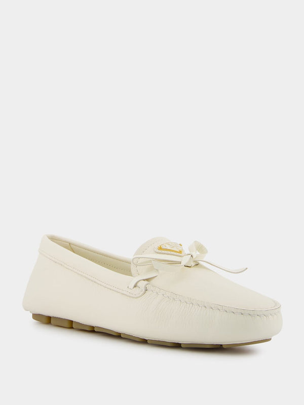 Classic White Leather Loafers