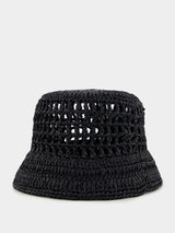 Interwoven Black Sun Hat