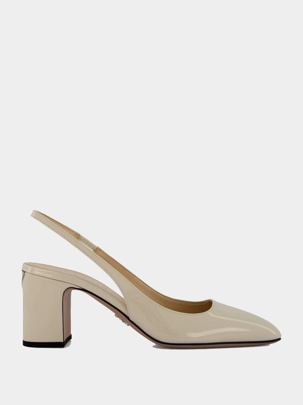 Patent-leather Slingback Pumps