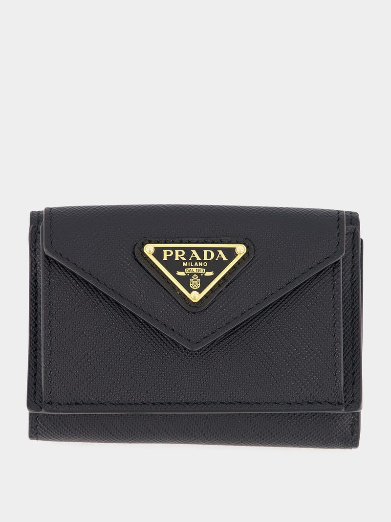 Small Saffiano Leather Snap Wallet