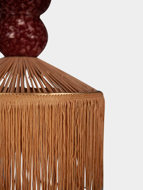 Henriette Parasol Raffia + Fringes Pendant Light