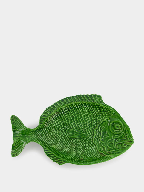 Green Fish Serving Platter