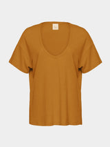 Linen V-Neck T-Shirt