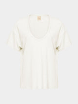 Linen V-Neck T-Shirt