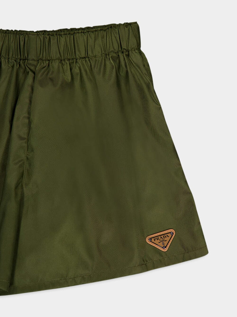 Re-Nylon Olive Shorts