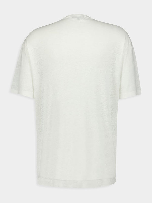 Carmo Linen Jersey White T-Shirt