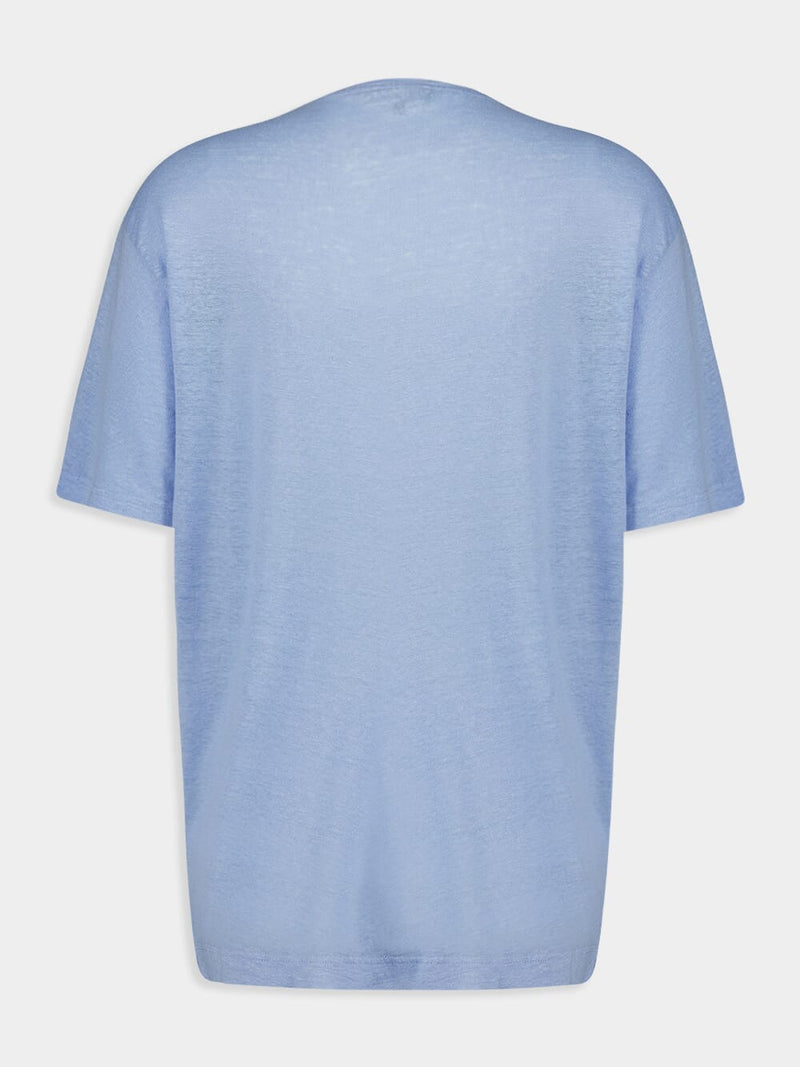 Carmo Linen Jersey Blue T-Shirt