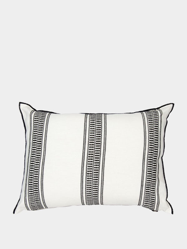 Vice Versa Embroidered Canvas Cyclades Black Cushion