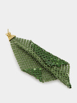 Emerald Chainmail Earrings