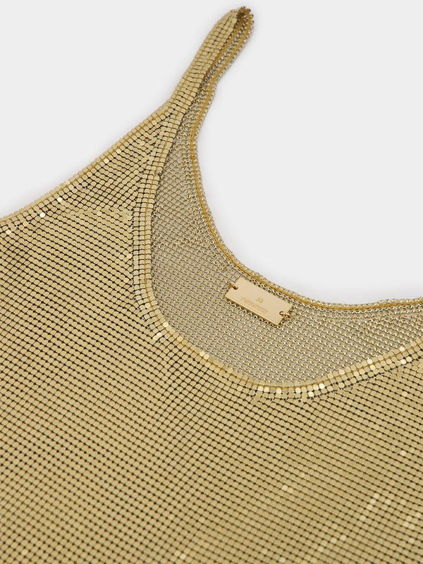 Gold Mesh Chainmail Top