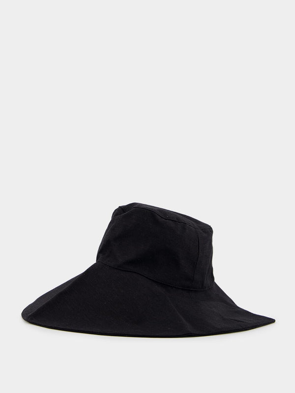 Asymmetric Safari Linen Hat