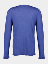 Blue Cashmere C-Neck Sweater