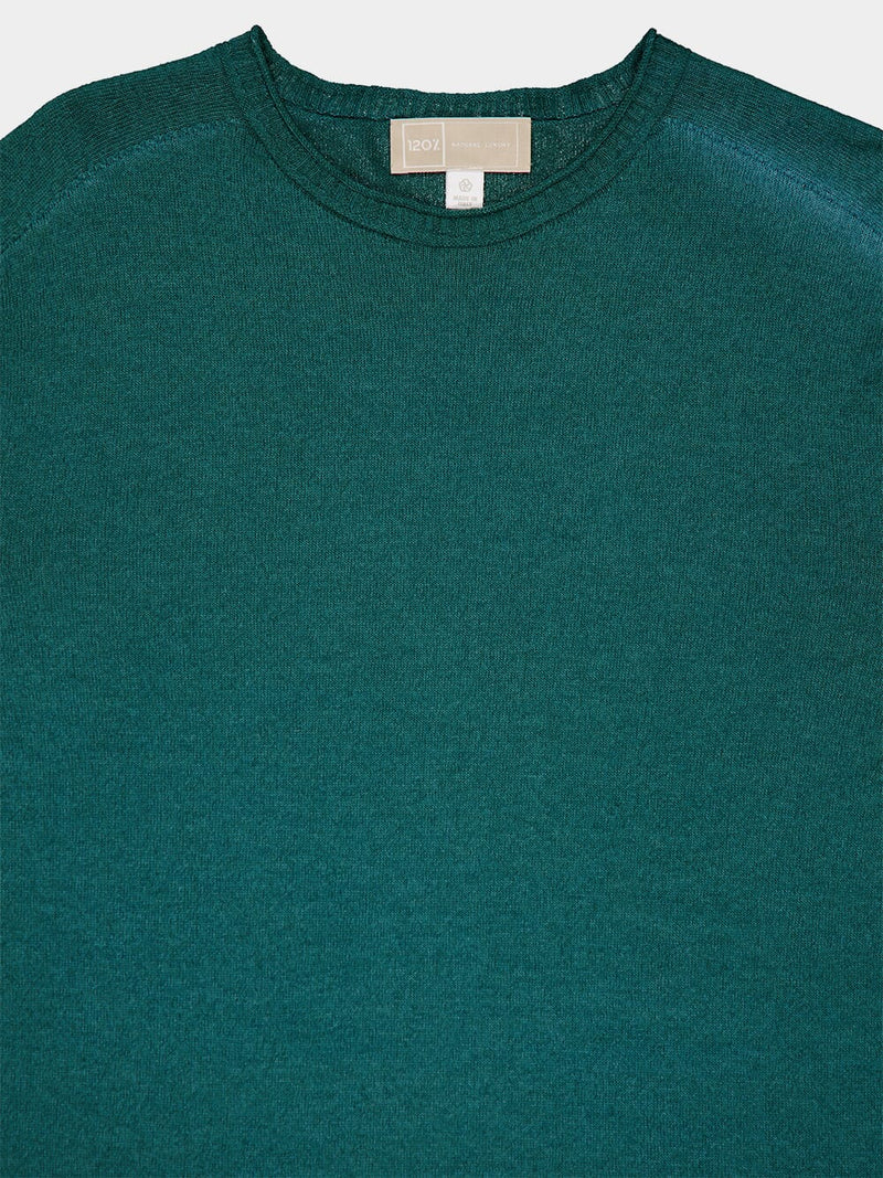 Green Cashmere C-Neck Sweater