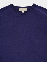 Blue Cashmere Crew Neck Sweater