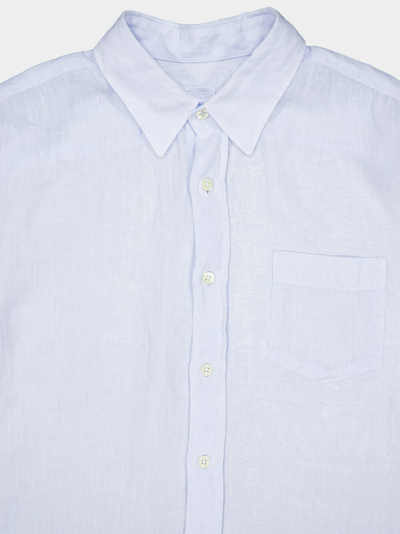 Regular Fit Light Blue Linen Shirt