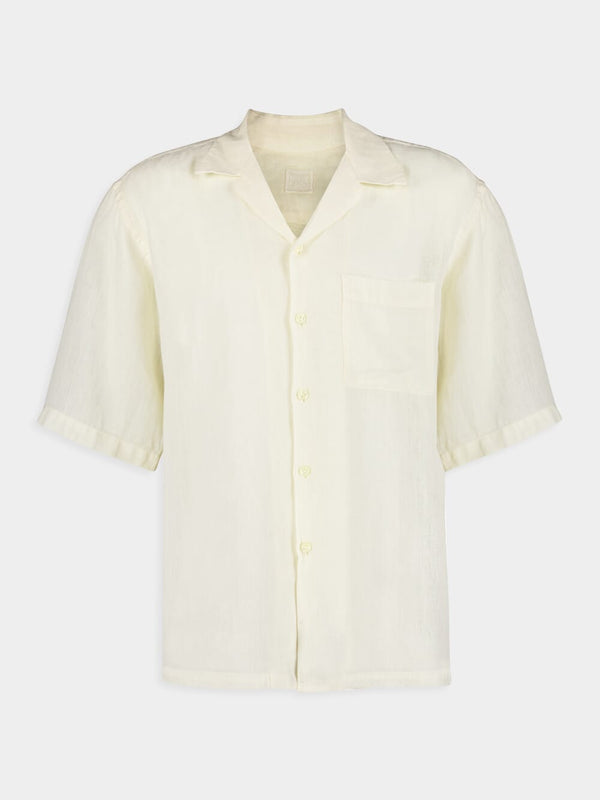 Linen Button-Down Ivory Shirt