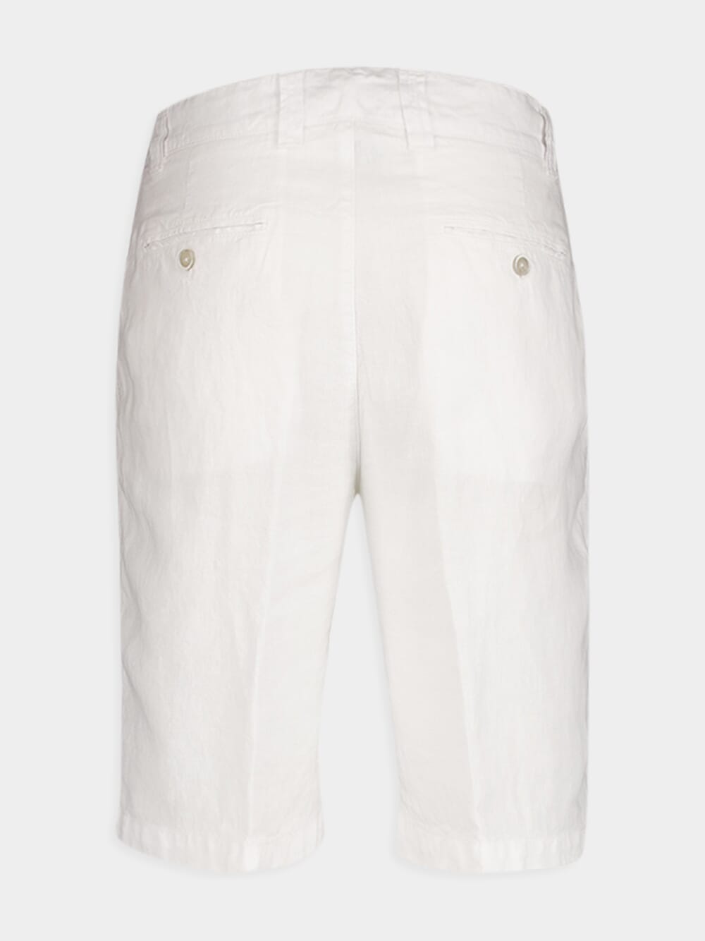 White Linen Bermuda Shorts