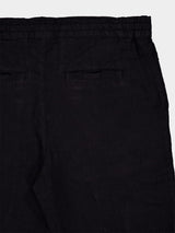 Black Linen Drawstring Pants