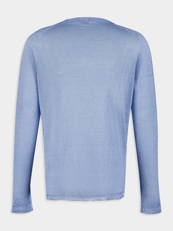 Sky Blue Linen Sweater