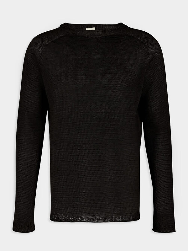 Black Linen Sweater