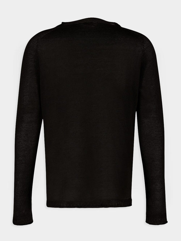 Black Linen Sweater