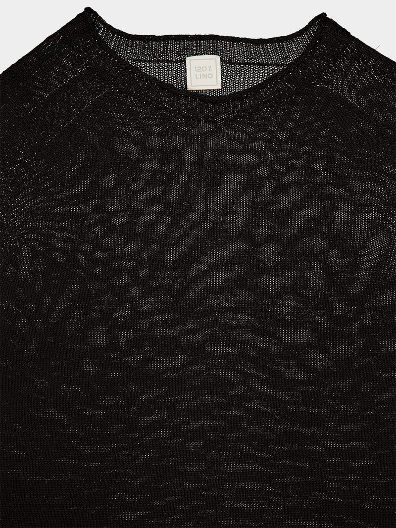Black deals linen sweater