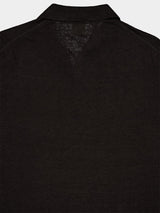 Black Linen Polo