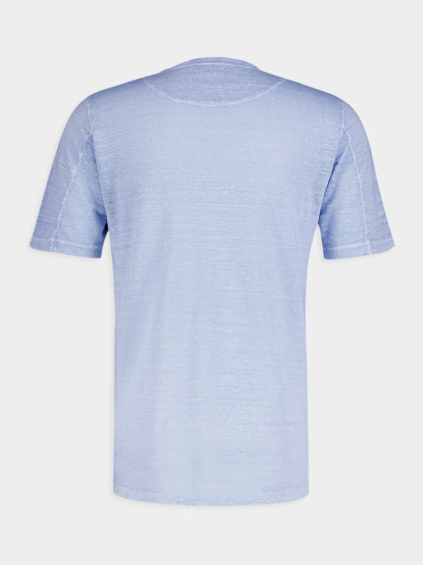 Sky Blue Linen T-Shirt